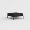 Houe "Level" Loungehocker, Gestell Aluminium, Textilgewebe Sunbrella Natté Sooty grey