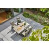 Siena Garden "Corido" Dining Sessel, Gestell Aluminium anthrazit matt, Geflecht charcoal grey, Auflage taupe meliert