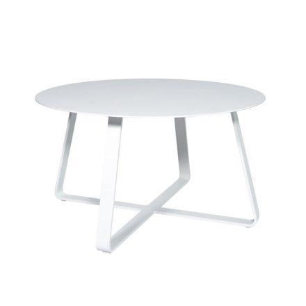Jati&Kebon "Elko" Beistelltisch, Aluminium weiß, ∅ 90 cm