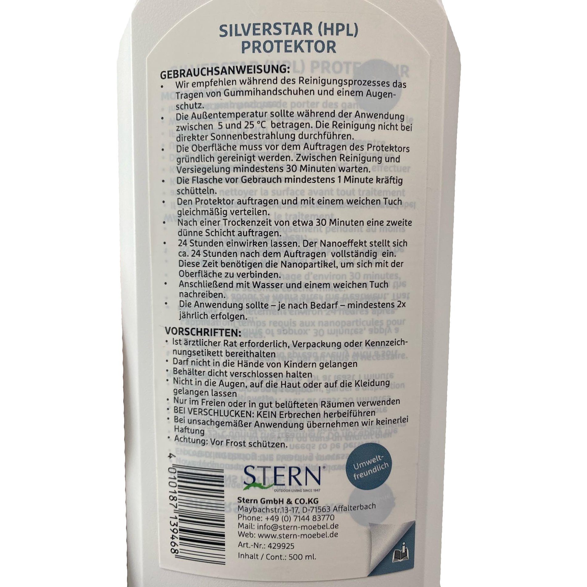 Stern Silverstar Protektor für HPL-Tischplatten, 500 ml