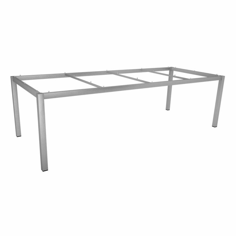 Stern Tischgestell Edelstahl Vierkantrohr, 250x100 cm