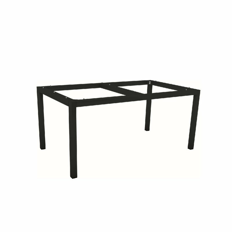 Stern Tischgestell Aluminium schwarz matt, 130x80 cm