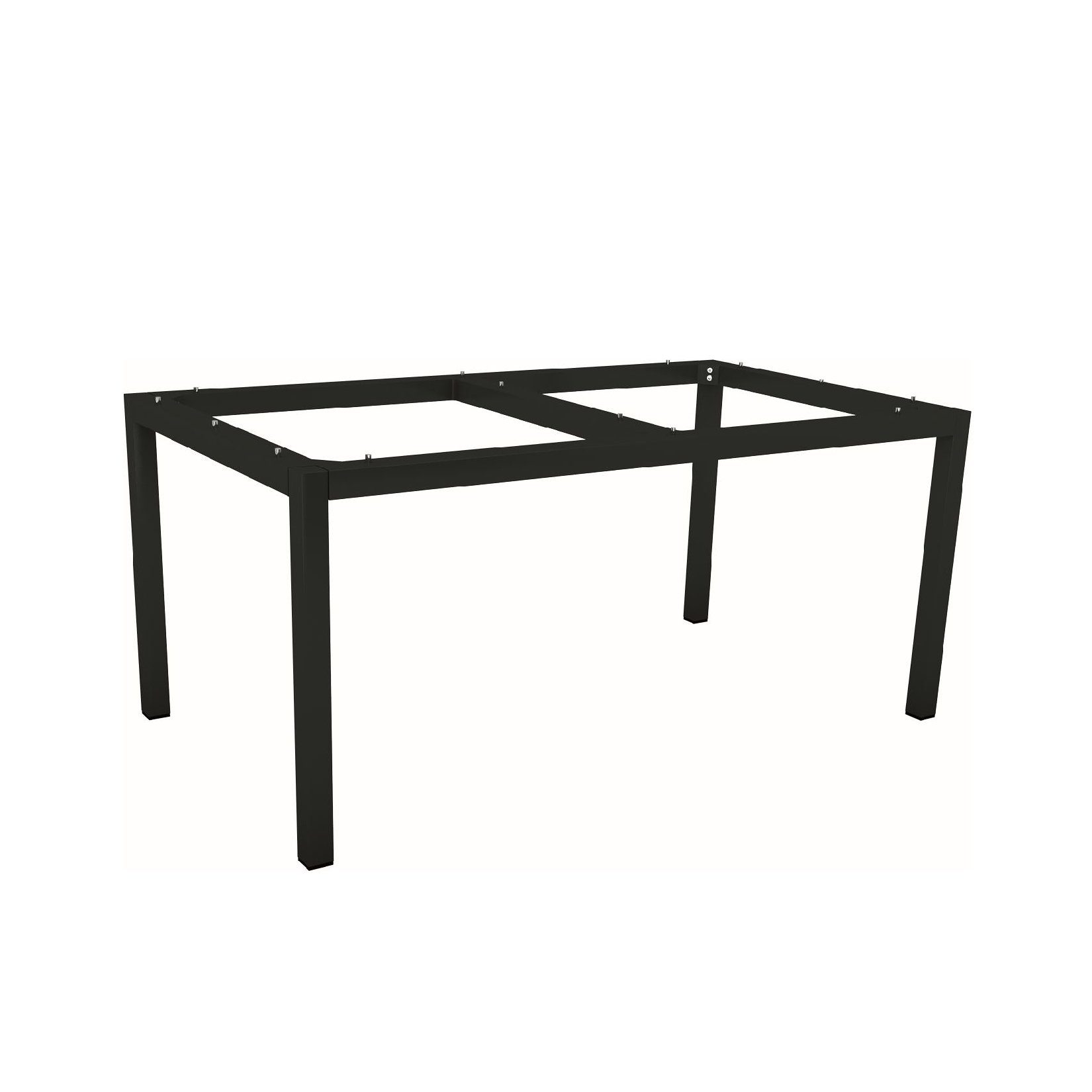 Stern Tischgestell Aluminium schwarz matt, 160x90 cm
