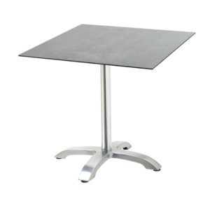 Diamond Garden Tisch "Cella", Gestell Aluminium, Tischplatte HPL, Beton dunkel, 68x68 cm