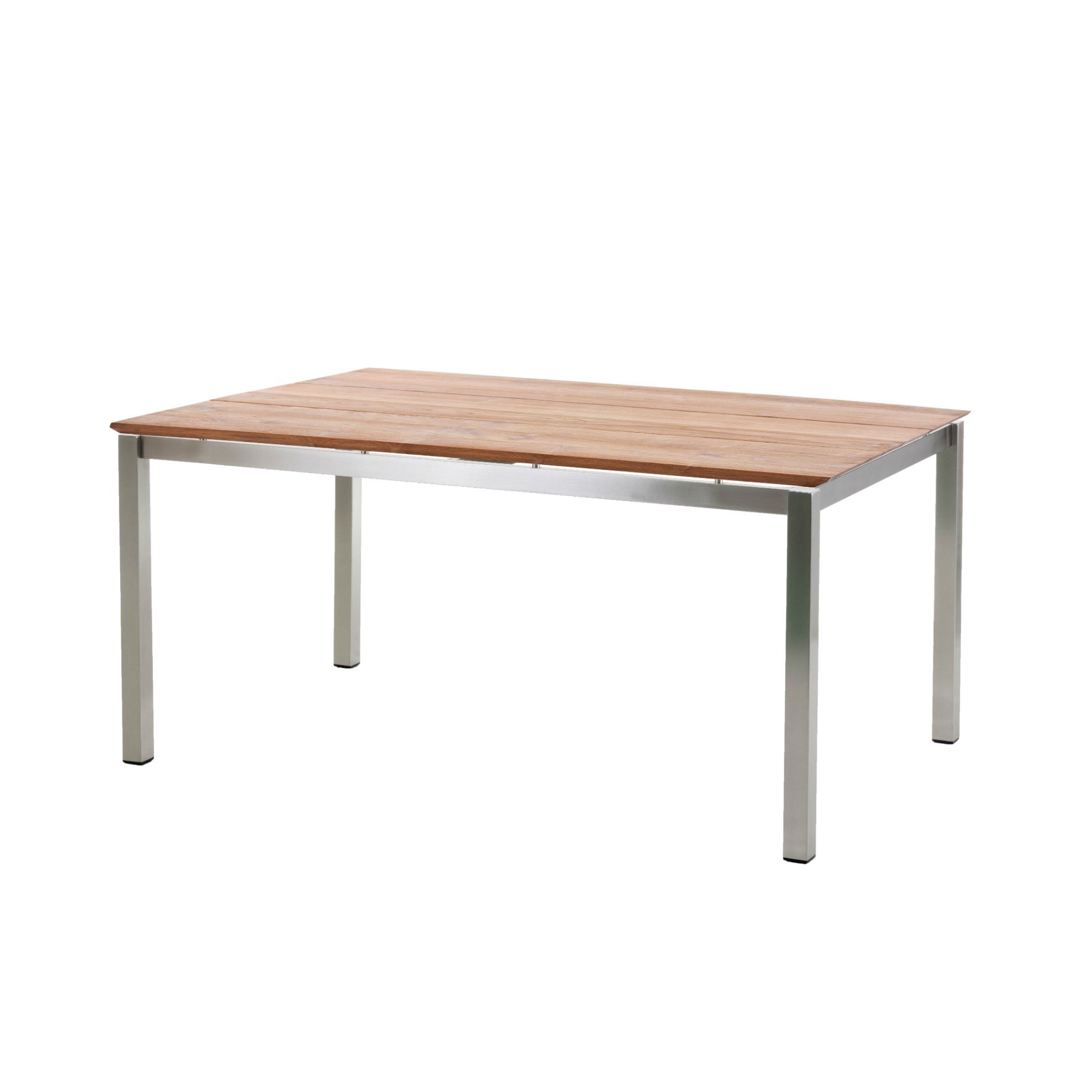 Diamond Garden Tisch "San Marino", Gestell Edelstahl, Tischplatte 3 Planken Recycled Teak Natur, 160x100 cm