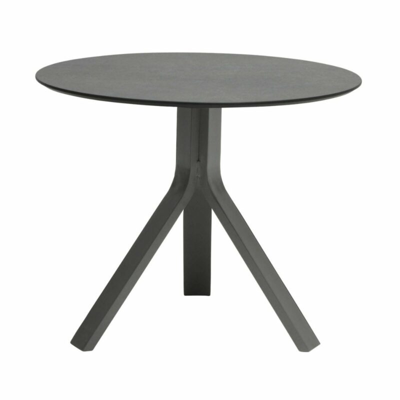 Stern "Freddie" Beistelltisch, Gestell Aluminium graphit, Tischplatte HPL smoky, Ø 65 cm, Höhe 53 cm