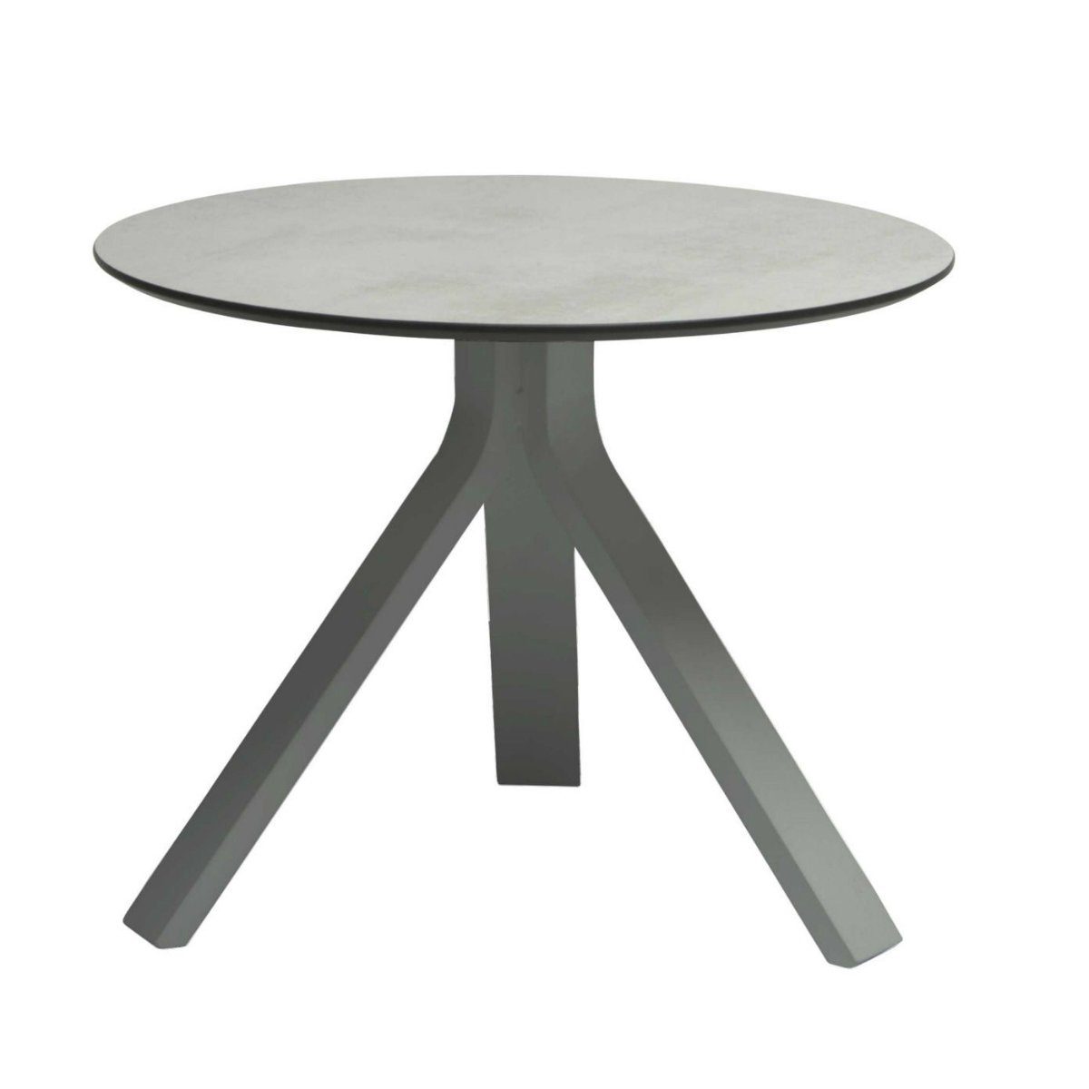 Stern "Freddie" Beistelltisch, Gestell Aluminium graphit, Tischplatte HPL Zement hell, Ø 55 cm, Höhe 43 cm