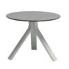 Stern "Freddie" Beistelltisch, Gestell Aluminium weiß, Tischplatte HPL uni grau, Ø 55 cm, Höhe 43 cm