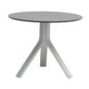 Stern "Freddie" Beistelltisch, Gestell Aluminium weiß, Tischplatte HPL uni grau, Ø 65 cm, Höhe 53 cm