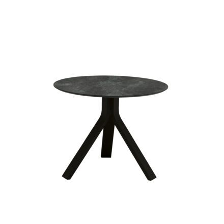 Stern "Freddie" Beistelltisch, Gestell Aluminium schwarz matt, Tischplatte HPL slate, Ø 60 cm, Höhe 48 cm
