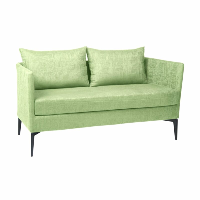 Stern "Marta" 2-Sitzer Sofa, Gestell Alu anthrazit, Bezug: Outdoorstoff farngrün/seidengrau meliert