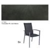 Stern Gartenmöbel-Set "Evoee", Gestelle Aluminium graphit, Tischplatte HPL Dark Marble, Sitz- und Rückenfläche Textilgewebe silbergrau, Armlehnen anthrazit