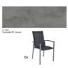 Stern Gartenmöbel-Set "Evoee", Gestelle Aluminium graphit, Tischplatte HPL Zement, Sitz- und Rückenfläche Textilgewebe silbergrau, Armlehnen anthrazit