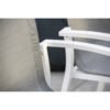 Stern Gartenstuhl "Evoee", Gestell Aluminium weiß, Sitzfläche Textilgewebe silber, Armlehnen Aluminium weiß