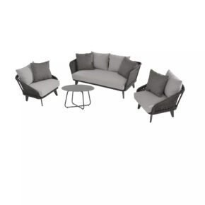 4seasons Loungeset mit Loungesesseln und Loungesofa "Belize" und Kaffeetisch "Dali"