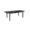 Jati&Kebon Ausziehtisch "Gabon", Gestell Aluminium eisengrau, Tischplatte HPL nero granite