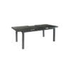 Jati&Kebon Ausziehtisch "Gabon", Gestell Aluminium eisengrau, Tischplatte HPL nero granite