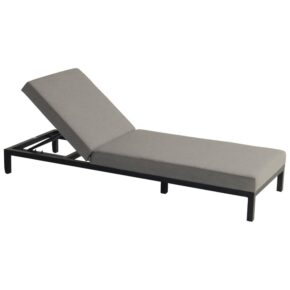 Hartman "Eva" Sonnenliege, Gestell Alu schwarz, Bezug Sunbrella® grau
