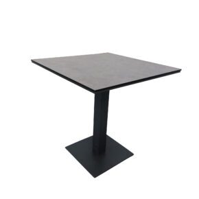 Home Islands "Mahua" Gartentisch Bistrotisch, Gestell Aluminium charcoal (anthrazit), Tischplatte HPL grey