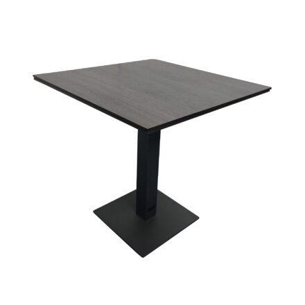 Home Islands "Mahua" Gartentisch Bistrotisch, Gestell Aluminium charcoal (anthrazit), Tischplatte HPL dark grey