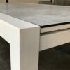 Jati&Kebon Ausziehtisch “Livorno”, Alu weiß, Tischplatte HPL Granit hellgrau