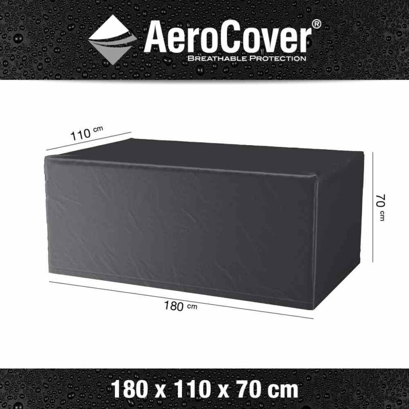 AeroCover Schutzhülle für Gartentisch – 180×110 cm, Höhe 70 cm