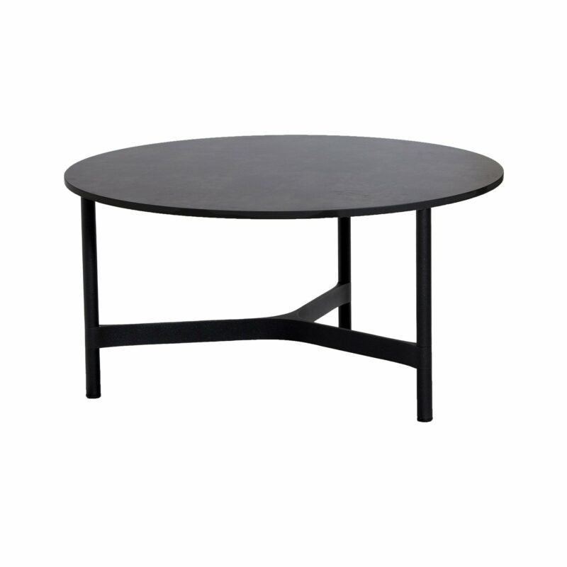 Cane-line "Twist" Loungetisch, groß, Gestell Aluminium lavagrau, Tischplatte HPL dark grey structure