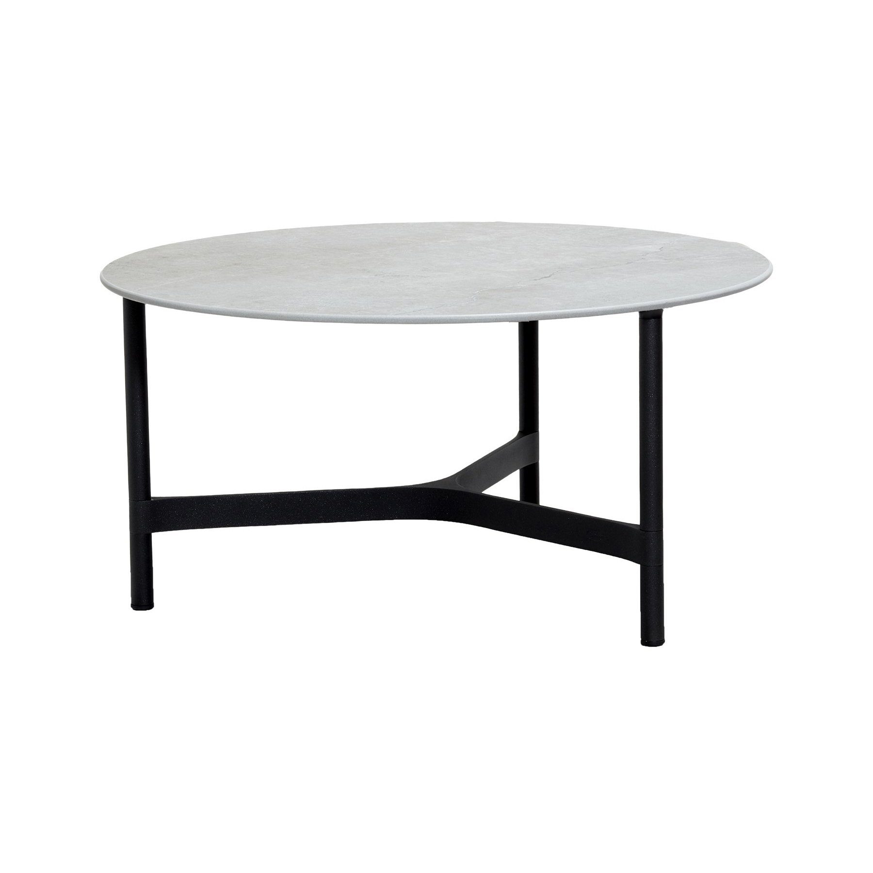 Cane-line "Twist" Loungetisch, groß, Gestell Aluminium lavagrau, Tischplatte Keramik grau