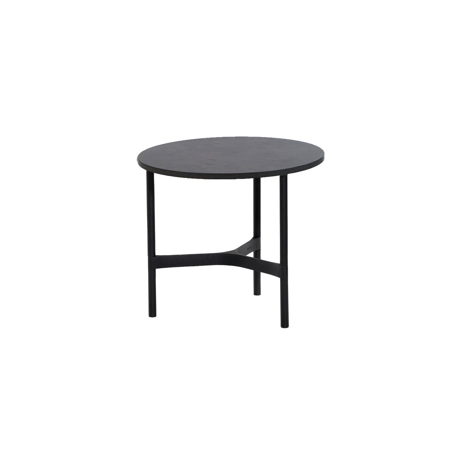 Cane-line "Twist" Loungetisch, klein, Gestell Aluminium lavagrau, Tischplatte HPL dark grey structure