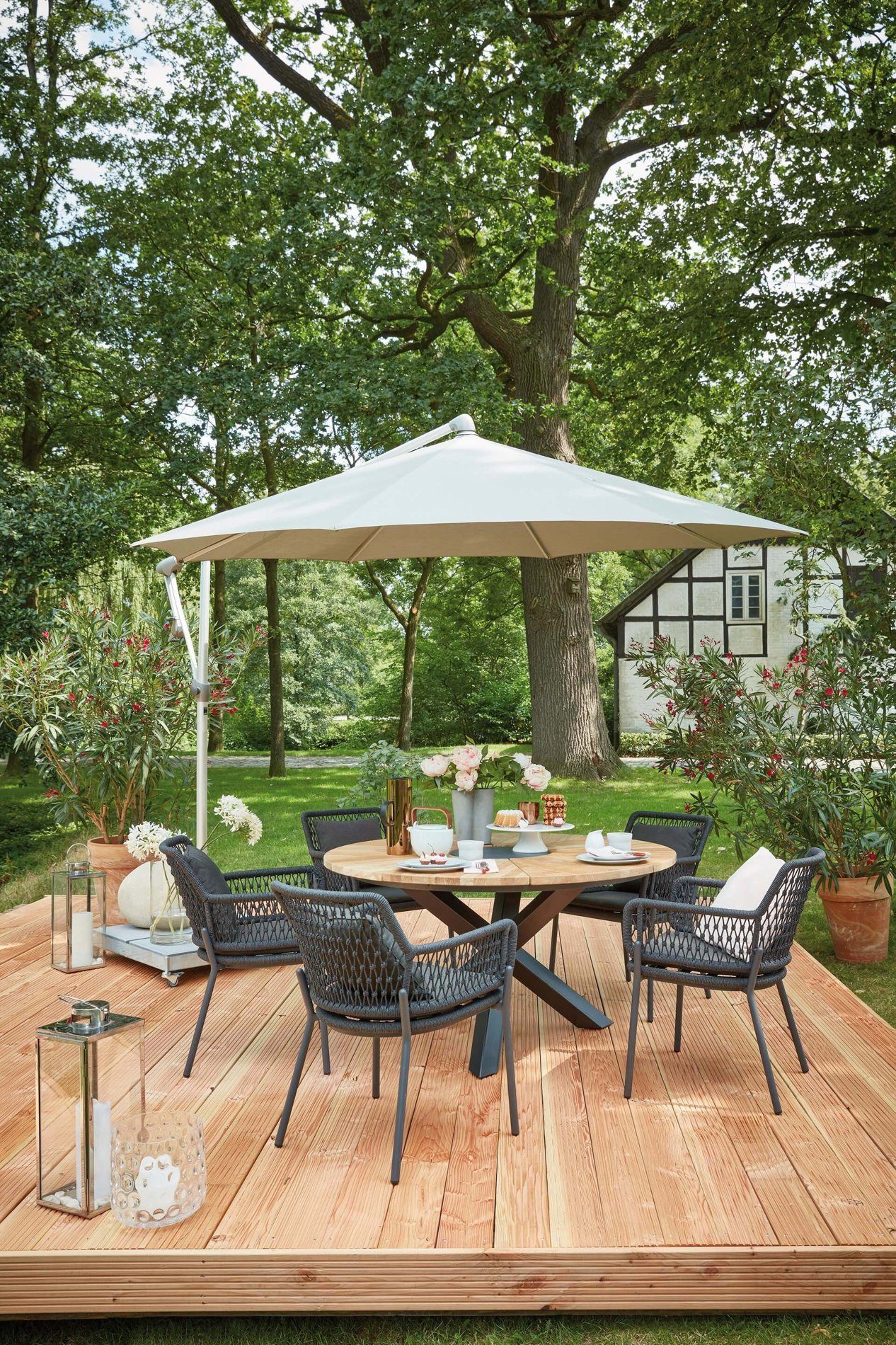 Musterring Gartenmöbel-Set mit Stuhl "London" und Gartentisch "England"