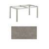 Kettler Gartentisch, Tischgestell 160x95cm "Cubic", Edelstahl, mit Tischplatte Keramik grau-taupe