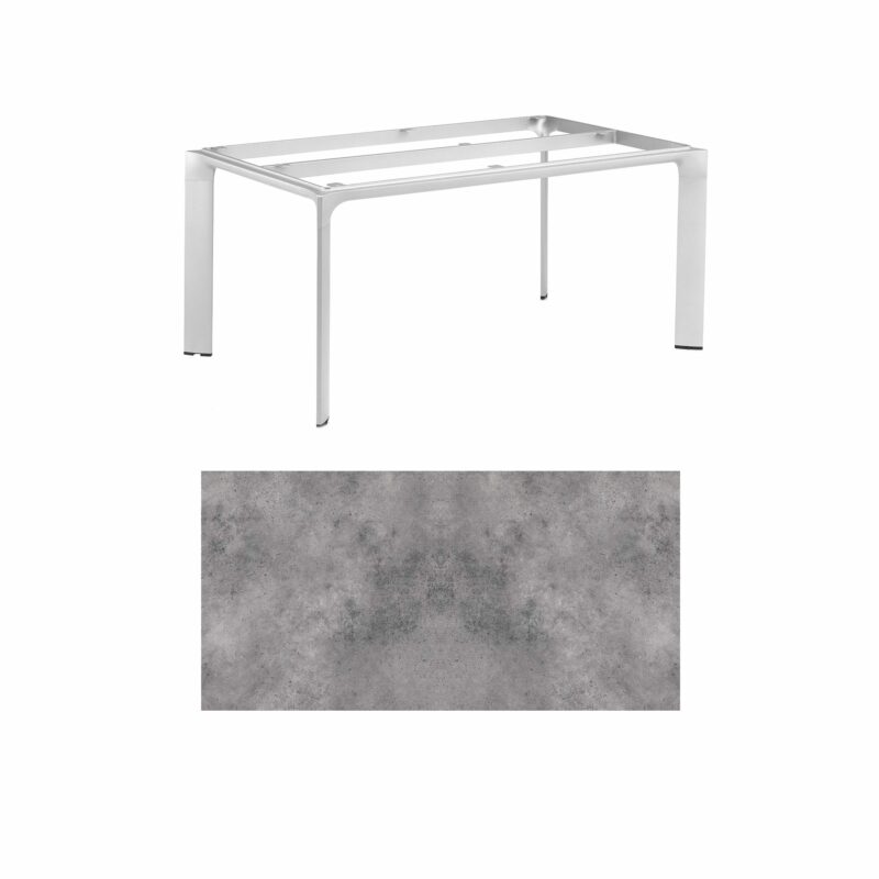 Kettler "Diamond" Tischsystem Gartentisch, Gestell Aluminium silber, Tischplatte HPL anthrazit, 180x95 cm
