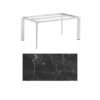 Kettler "Diamond" Tischsystem Gartentisch, Gestell Aluminium silber, Tischplatte HPL Marmor grau, 180x95 cm