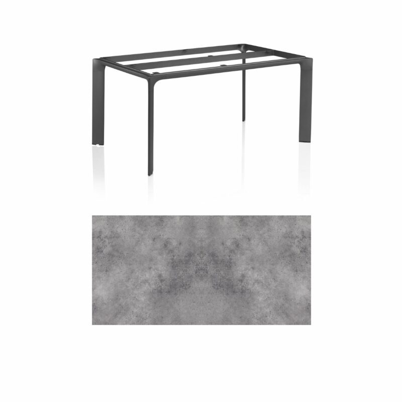 Kettler "Diamond" Tischsystem Gartentisch, Gestell Aluminium anthrazit, Tischplatte HPL anthrazit, 160x95 cm