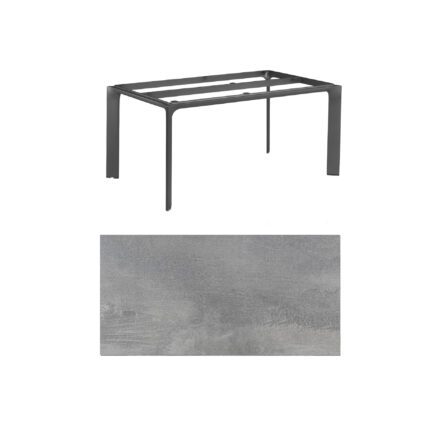 Kettler "Diamond" Tischsystem Gartentisch, Gestell Aluminium anthrazit, Tischplatte HPL silber-grau, 160x95 cm