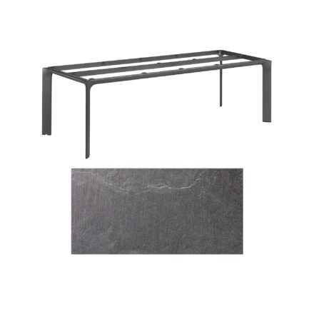 Kettler "Diamond" Tischsystem Gartentisch, Gestell Aluminium anthrazit, Tischplatte HPL Jura anthrazit, 220x95 cm