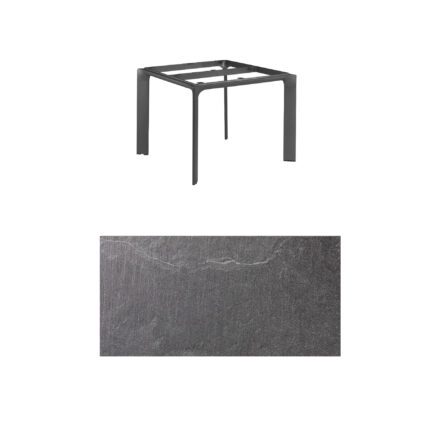 Kettler "Diamond" Tischsystem Gartentisch, Gestell Aluminium anthrazit, Tischplatte HPL Jura anthrazit, 95x95 cm