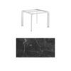 Kettler "Diamond" Tischsystem Gartentisch, Gestell Aluminium silber, Tischplatte HPL Marmor grau, 95x95 cm