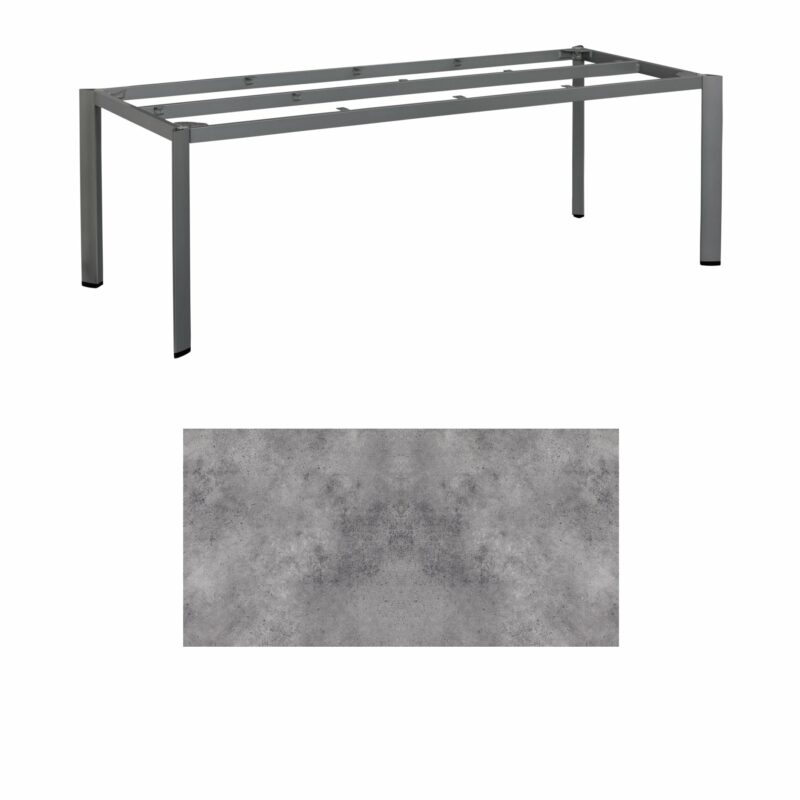 Kettler "Edge" Gartentisch, Gestell Aluminium anthrazit, Tischplatte HPL anthrazit, 220x95 cm