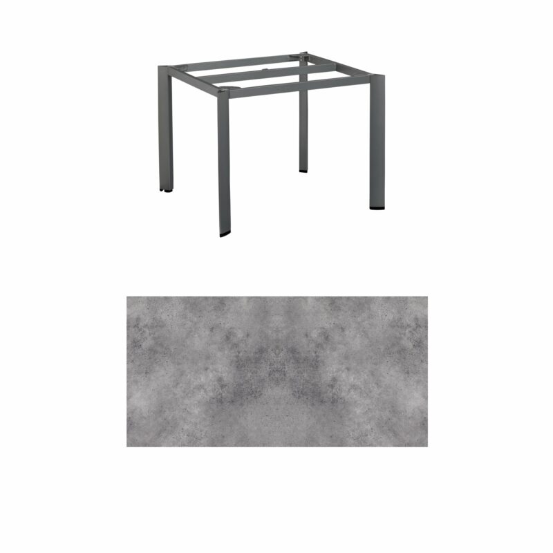 Kettler "Edge" Gartentisch, Gestell Aluminium anthrazit, Tischplatte HPL anthrazit, 95x95 cm