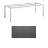 Kettler "Edge" Gartentisch, Tischgestell 220x95cm, Aluminium silber, mit Tischplatte Kettalux anthrazit