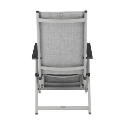Kettler Relaxsessel "Basic Plus Padded", Aluminiumgestell silber, Sitzfläche Textilen Twitchell hellgrau gepolstert