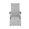 Kettler Relaxsessel "Basic Plus Padded", Aluminiumgestell silber, Sitzfläche Textilen Twitchell hellgrau gepolstert