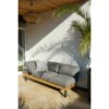 Ploß Design-Sofa “Skagen“, Gestell Aluminium anthrazit mit Teakholz natur (gebürstet), Polster grau, ohne Dekokissen (Copyright Ploß & Co.)