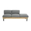 Ploß Design-Sofa “Skagen“, Gestell Aluminium anthrazit mit Teakholz natur (gebürstet), Polster grau (Copyright Ploß & Co.)