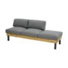 Ploß Design-Sofa “Skagen“, Gestell Aluminium anthrazit mit Teakholz natur (gebürstet), Polster grau (Copyright Ploß & Co.)