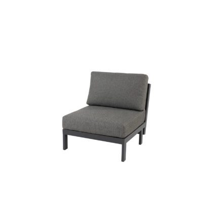 4Seasons Outdoor Lounge-Mittelteil "Empire", Alu anthrazit, inkl. Kissenset