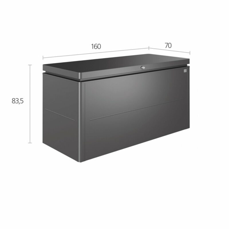 Biohort "LoungeBox" Stahlblech feuerverzinkt, dunkelgrau-metallic, Größe 160