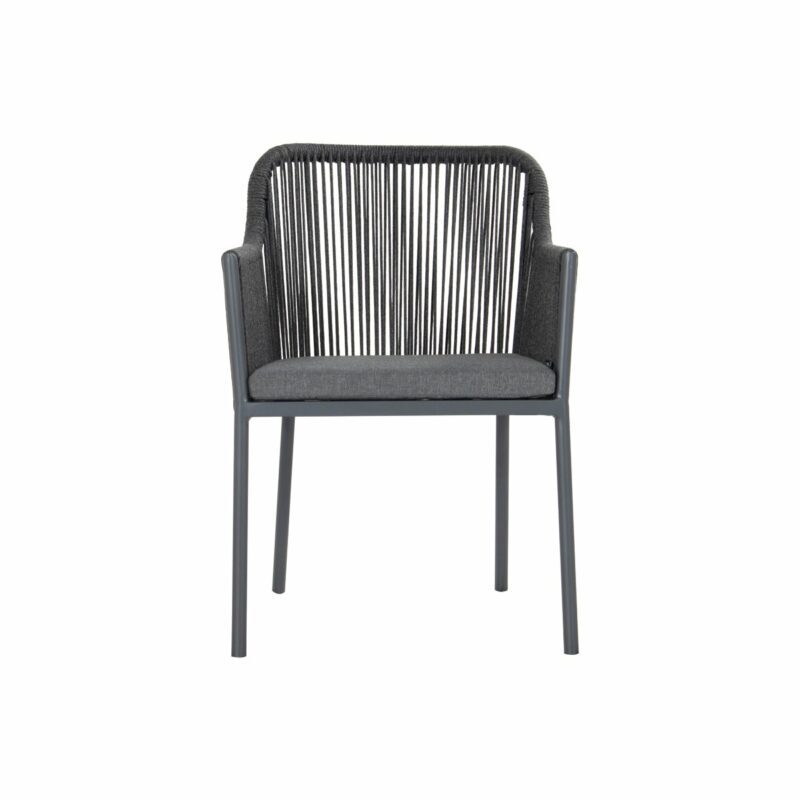 Hartman Diningstuhl "Cairo", Gestell Aluminium xerix, Bespannung rope grau, inkl. Sitzkissen ash grey