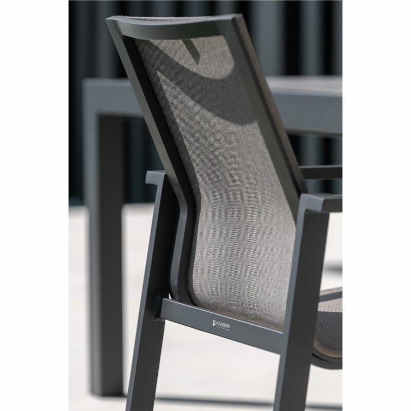 Jati&Kebon "Beja XL" Gartenstuhl, Aluminium eisengrau